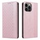 7. Magnet Strap Case Case For iPhone 14 Pro Max Flip Wallet Mini Lanyard Stand Pink