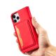 12. Magnet Card Case for iPhone 12 Pro Pouch Card Wallet Card Holder Red
