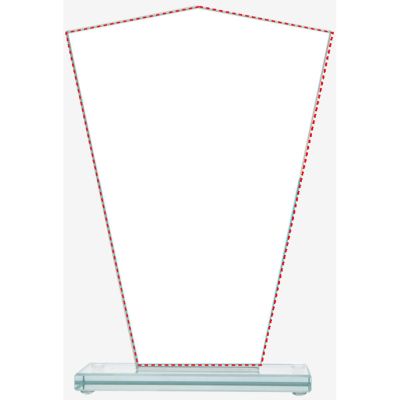 5. Glass trophy with a broken base