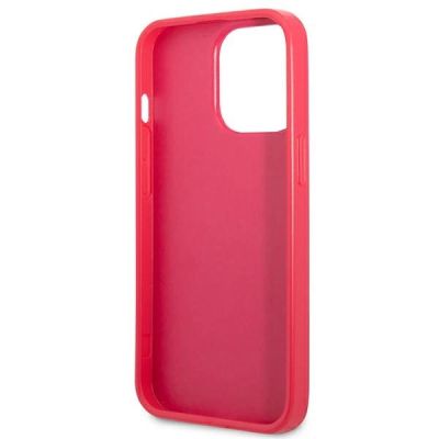 6. Guess Saffiano 4G Small Metal Logo case for iPhone 13 Pro / 13 - pink