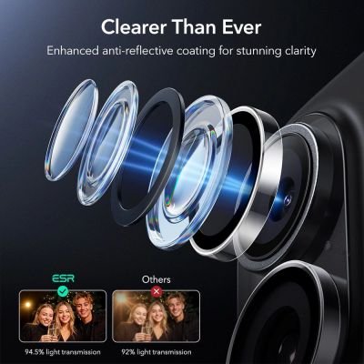 6. ESR Armorite Camera Cover for iPhone 16 / 16 Plus / 17 - Transparent