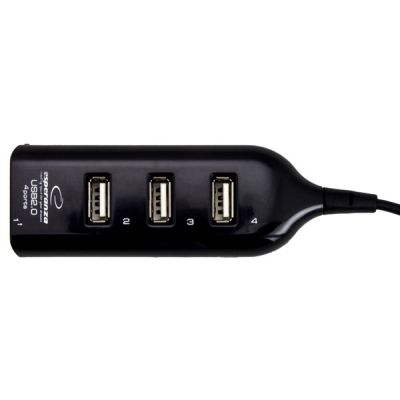 6. Hub Esperanza EA116 (4x USB 2.0; black)