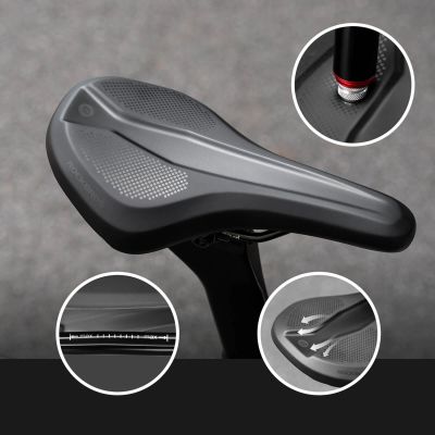 7. Rockbros B824 sports ergonomic bicycle saddle - black
