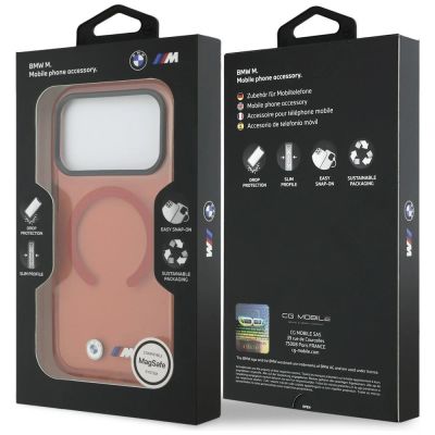 8. BMW M IML Shockproof Metal Logos MagSafe Case for iPhone 17 Pro - Pro Orange