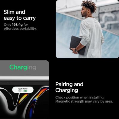 14. Spigen Liquid Air Folio Case for iPad Pro 11” (2024) iPad Pro 11” (2025) - Black