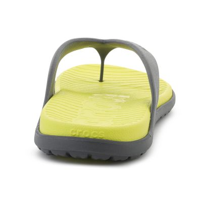 5. CROCS COAST FLIP SLATE GRAY/CITRUS 212035-0GG