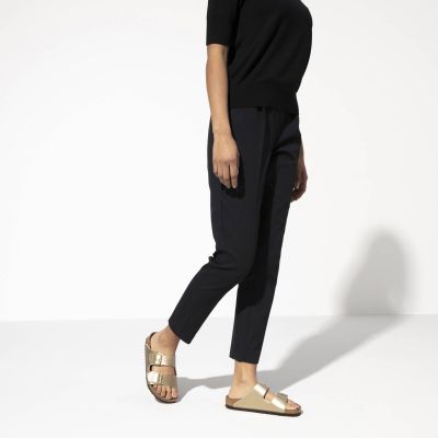 6. Birkenstock Arizona Birko-Flor Gold women's flip-flops regular wide (1016110)