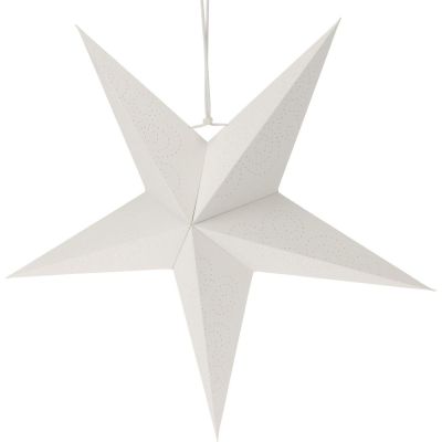 DECORATIVE HANGING PAPER STAR 45CM WHITE