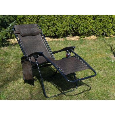 17. FOLDABLE GARDEN CHAIR MULTIFUNCTIONAL 175X52/65X107CMY BROWN