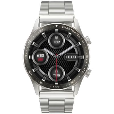 7. Smartwatch Gravity Silver Bracelet + Strap GT10-6