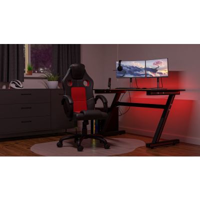 4. ENZO SWIVEL CHAIR RED BLACK