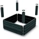 8. GARDEN BED EDGE BASE 4 ELEMENTS WOOD ANTHRACITE