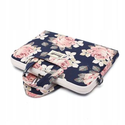 6. Canvaslife Briefcase Laptop Bag 15-16'' - Navy Blue/Pink