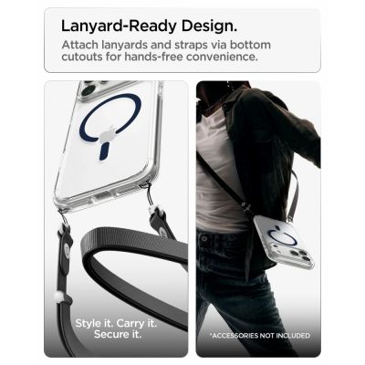 13. Spigen Ultra Hybrid MagSafe Case for iPhone 18 Pro Max / 17 Pro Max - Clear Navy Blue