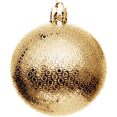 54. DECORATIVE PLASTIC BALL 6CM SET 35 GOLD