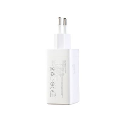 4. Joyroom JR-TG10 65W GaN 2x USB-C + USB-A wall charger with 100W USB-C - USB-C 1.2m cable - white