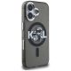 4. Karl Lagerfeld IML Glitter Karl & Choupette Sketch Logo MagSafe Case for iPhone 16 - Black