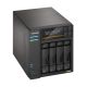 9. NAS Asustor AS6804T; Tower; 4x (3.5" SATA HDD/ 2.5" SSD); AMD Ryzen Embedded V3C14; 16G ECC DDR5 SODIMM (max. 64GB), 2x 10GbE, 2x 5GbE, 4x M.2 2280 NVMe PCIe 4.0, 2x USB4, 2x USB 3.2 Gen, 1x optional 10 GbE card