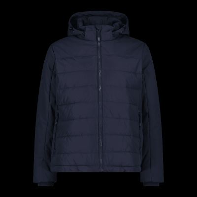 CMP men's winter jacket with hood, sports, insulated, navy blue (34K0147/N950)