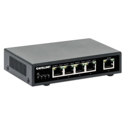 6. Switch Gigabit 4x RJ45 PoE+, 1x RJ45 Gigabit Uplink