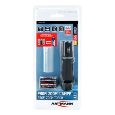 12. Ansmann T600FRB Black LED Hand Flashlight