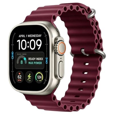 9. Tech-Protect Iconband Pro strap for Apple Watch 44 / 45 / 46 / 49 mm - burgundy