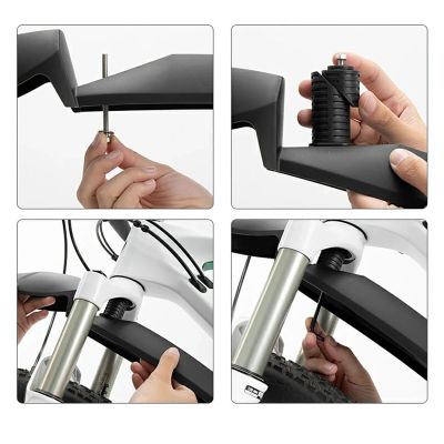 9. Rockbros FK-870 bicycle fenders with quick-release system, adjustable - black