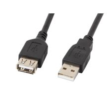 Lanberg CA-USBE-10CC-0018-BK Cable (USB 2.0 M - USB 2.0 F; 1.8m; black)