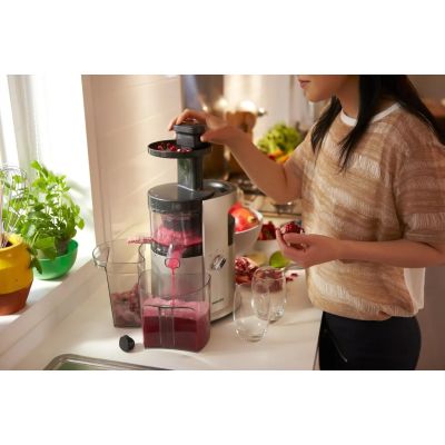 12. ELDOM SLOW JUICER PJ350 250 W BLACK TWO FILTERS NEW GENERATION HEAVY PRESS