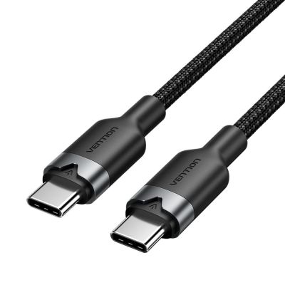USB-C to USB-C Vention Braided Cable 3A 480Mbps 60W PD 2m Black