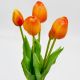 24. BOUQUET OF 5 ORANGE TULIPS 39 CM LIFE-LIKE SPRING DECORATION