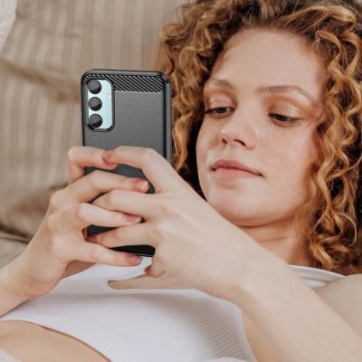 5. Tech-Protect TPUCarbon Case for Samsung Galaxy M15 5G - Black