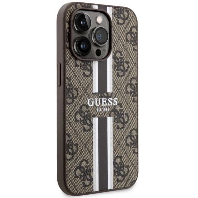 4. Guess GUHMP14LP4RPSW iPhone 14 Pro 6.1" brown/brown hardcase 4G Printed Stripes MagSafe