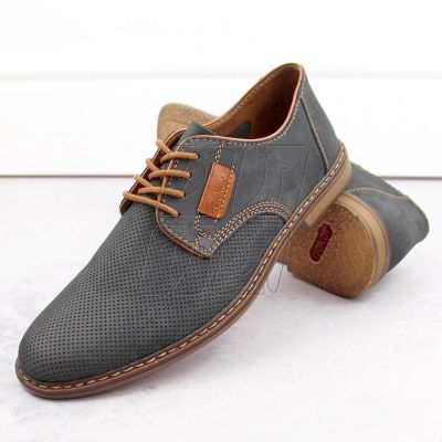 4. Comfortable leather shoes Rieker M RKR576 navy blue