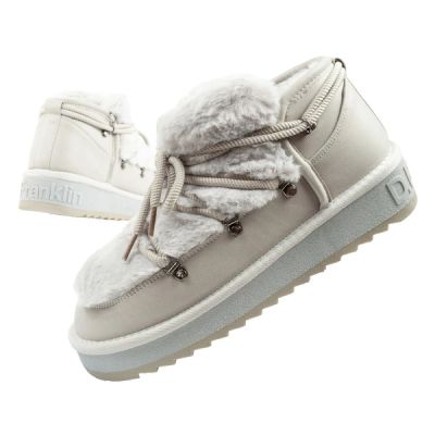 D.Franklin women's winter snow boots, fashionable fur lining, gray