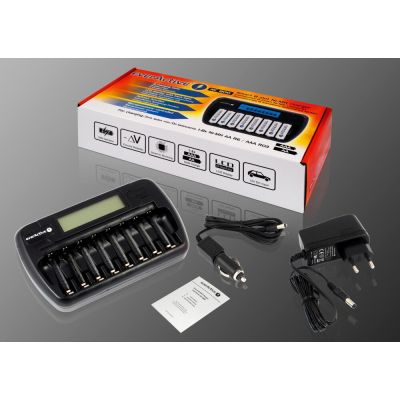 3. EVERACTIVE AAA/AA PROCESSOR CHARGER, 8 FULLY INDEPENDENT CHANNELS, CHARGING, REFRESHING, 12V ADAPTER INCLUDED NC-800