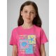 3. Girls' regular printed T-shirt 4F 4FJRSS26TTSHF4418-54S
