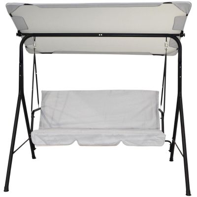 3. 3-SEATER GREY GARDEN AND BALCONY SWING