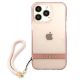 3. Guess Translucent Strap Case for iPhone 13 Pro / 13 6.1" - Pink
