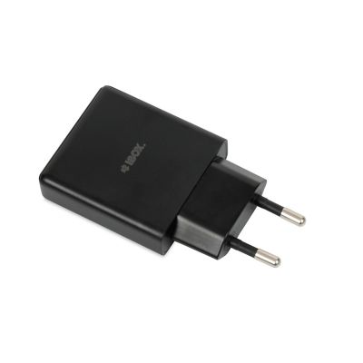 2. IBOX UNIVERSAL CHARGER C-43 GAN PD30W SLIM USB A+C BLACK