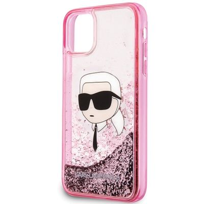 3. Karl Lagerfeld Glitter Karl Head iPhone 11/XR Case - Pink