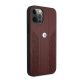 4. BMW Leather Curve Perforate Case for iPhone 12 Pro Max - Red