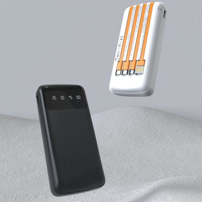 2. Dudao K6Pro Universal 10000mAh Power Bank with USB Cable, USB Type C, Lightning white (K6Pro-white)