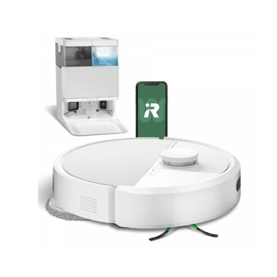iRobot Roomba Plus 405 Combo Robot Vacuum Cleaner + AutoWash Station (White)