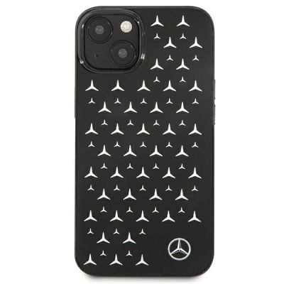 3. Mercedes Silver Stars Pattern Case for iPhone 13 mini - Black