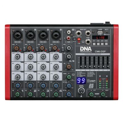 5. DNA CM6-DSP - Audio mixer with USB, MP3, Bluetooth, Phantom