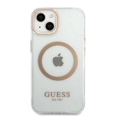 3. Guess GUHMP13MHTRMD iPhone 13 6.1 "gold / gold hard case Metal Outline Magsafe