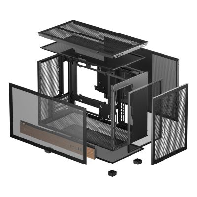 22. DeepCool CH260 WOOD Micro Tower Black, Wood