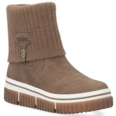 8. Brown women's ankle boots with a sock, Rieker Y6350-24