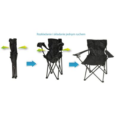 13. FOLDING CAMPING CHAIR 50X50X80CM BLACK